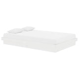 Vidaxl bedframe massief hout wit 120x190 cm