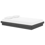 Vidaxl bedframe massief hout grijs 120x190 cm
