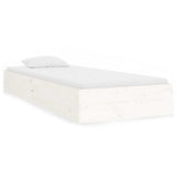 Vidaxl bedframe massief hout wit 75x190 cm