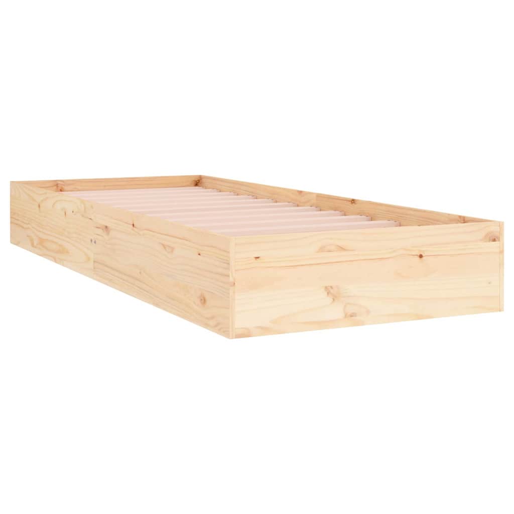 Vidaxl bedframe massief hout 90x190 cm