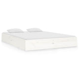 Vidaxl bedframe massief hout wit 140x190 cm