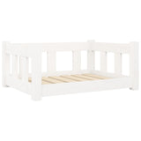 Vidaxl hondenmand 65,5x50,5x28 cm massief grenenhout wit