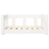 Vidaxl hondenmand 65,5x50,5x28 cm massief grenenhout wit