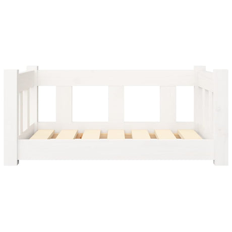 Vidaxl hondenmand 65,5x50,5x28 cm massief grenenhout wit