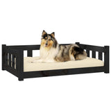 Vidaxl dog basket 95.5x65.5x28 cm solid pine pine black