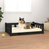 Vidaxl dog basket 95.5x65.5x28 cm solid pine pine black