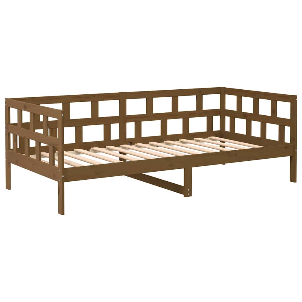 Vidaxl slaapbank massief grenenhout honingbruin 80x200 cm