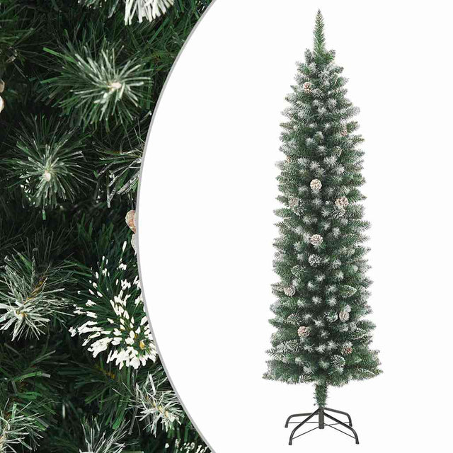 Vidaxl kunstkerstboom smal met standaard 240 cm pvc
