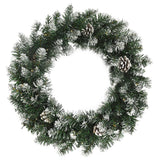 Vidaxl kerstkrans met led-lampjes 60 cm pvc groen