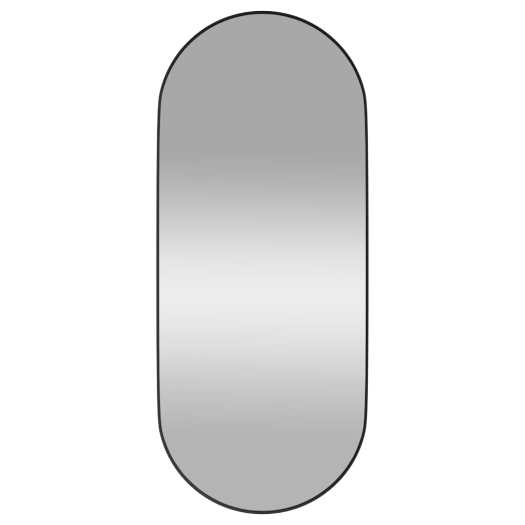 Vidaxl Mirror Wall -mounted 25x60 cm Oval Black