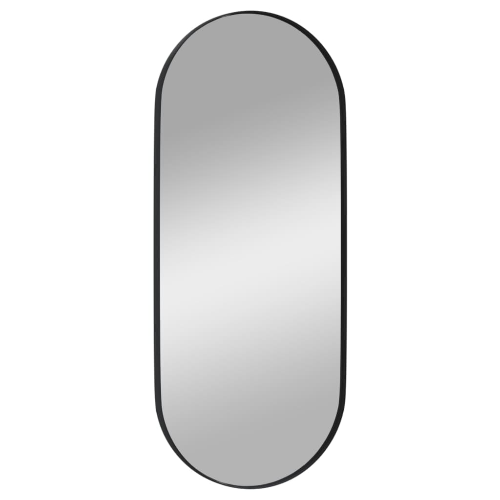 Vidaxl Mirror Wall -mounted 25x60 cm Oval Black