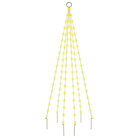 Vidaxl vlaggenmast kerstboom 108 led's warmwit 180 cm