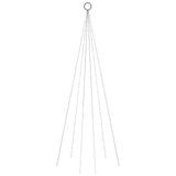 Vidaxl Flagpole Christmas Tree 108 LEDS Warm White 180 cm