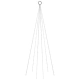 Vidaxl vlaggenmast kerstboom 108 led's warmwit 180 cm