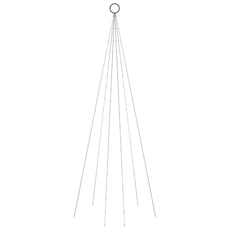 Vidaxl vlaggenmast kerstboom 108 led's warmwit 180 cm