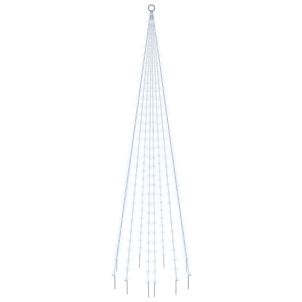 Vidaxl Foogpole Christmas Tree 310 LED diody studené bílé 300 cm