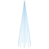 Vidaxl Flagpole Christmas Tree 310 LEDS Blue 300 cm