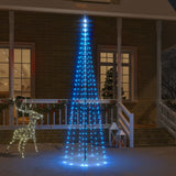 Vidaxl Flagpole Christmas Tree 310 LEDS Blue 300 cm