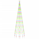 Vidaxl Vlaggenmast Christmas Tree 310 LEDS flerfarvet 300 cm