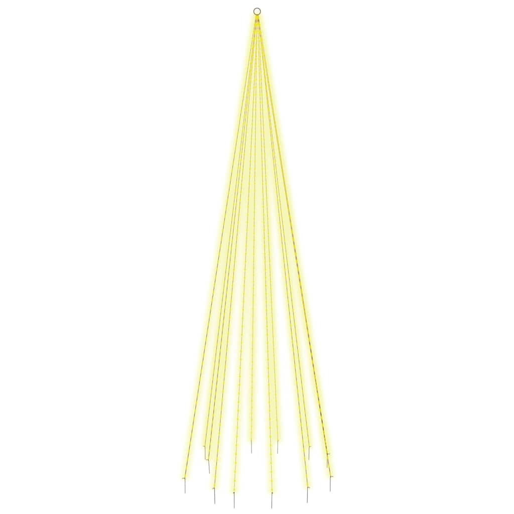 Vidaxl vlaggenmast kerstboom 732 led's warmwit 500 cm