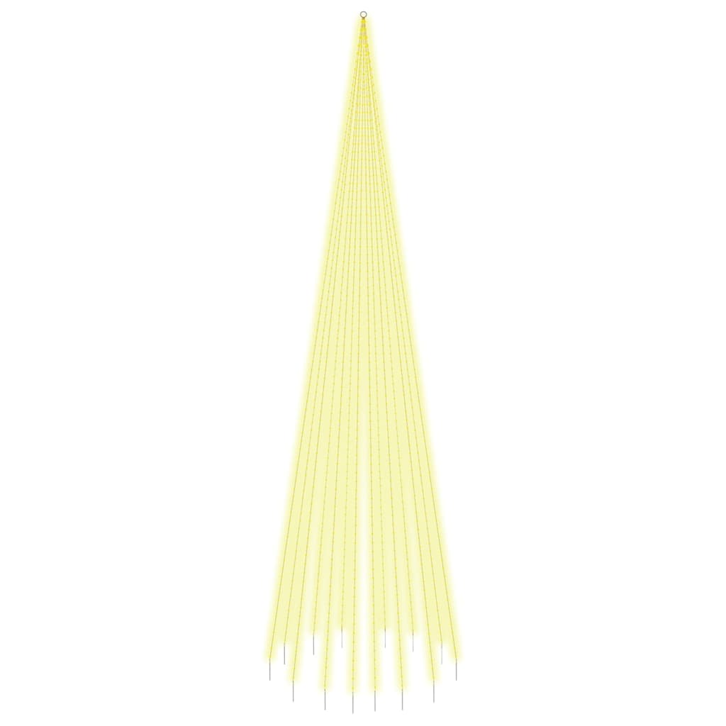 Vidaxl vlaggenmast kerstboom 1134 led's warmwit 800 cm