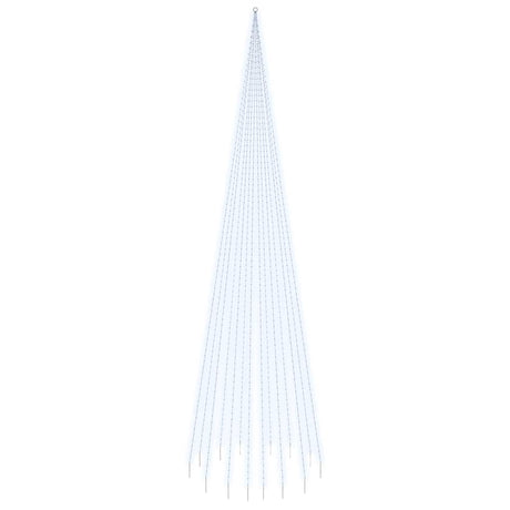 Vidaxl vlaggenmast kerstboom 1134 led's koudwit 800 cm