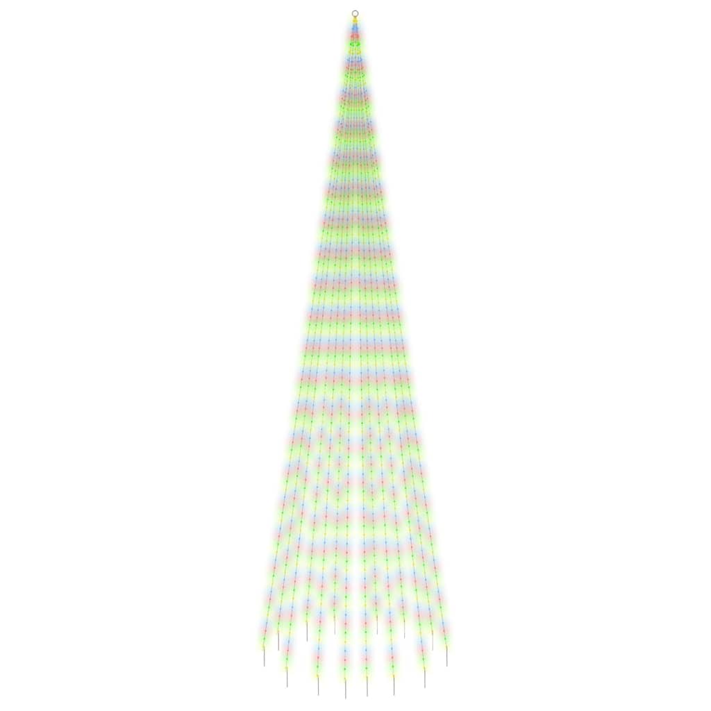 Vidaxl vlaggenmast kerstboom 1134 led's meerkleurig 800 cm