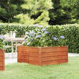 Vidaxl Planter je dvignil 100x100x45 cm Corten Steel Rusty