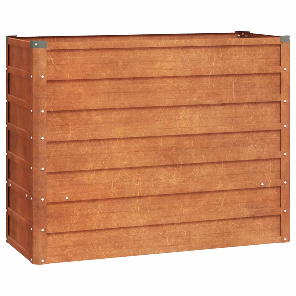 Vidaxl Planter je dvignil 100x40x77 cm Corten Steel Rusty