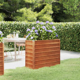 Vidaxl Planter je dvignil 100x40x77 cm Corten Steel Rusty