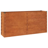 Vidaxl Planter je dvignil 160x40x77 cm Corten Steel Rusty