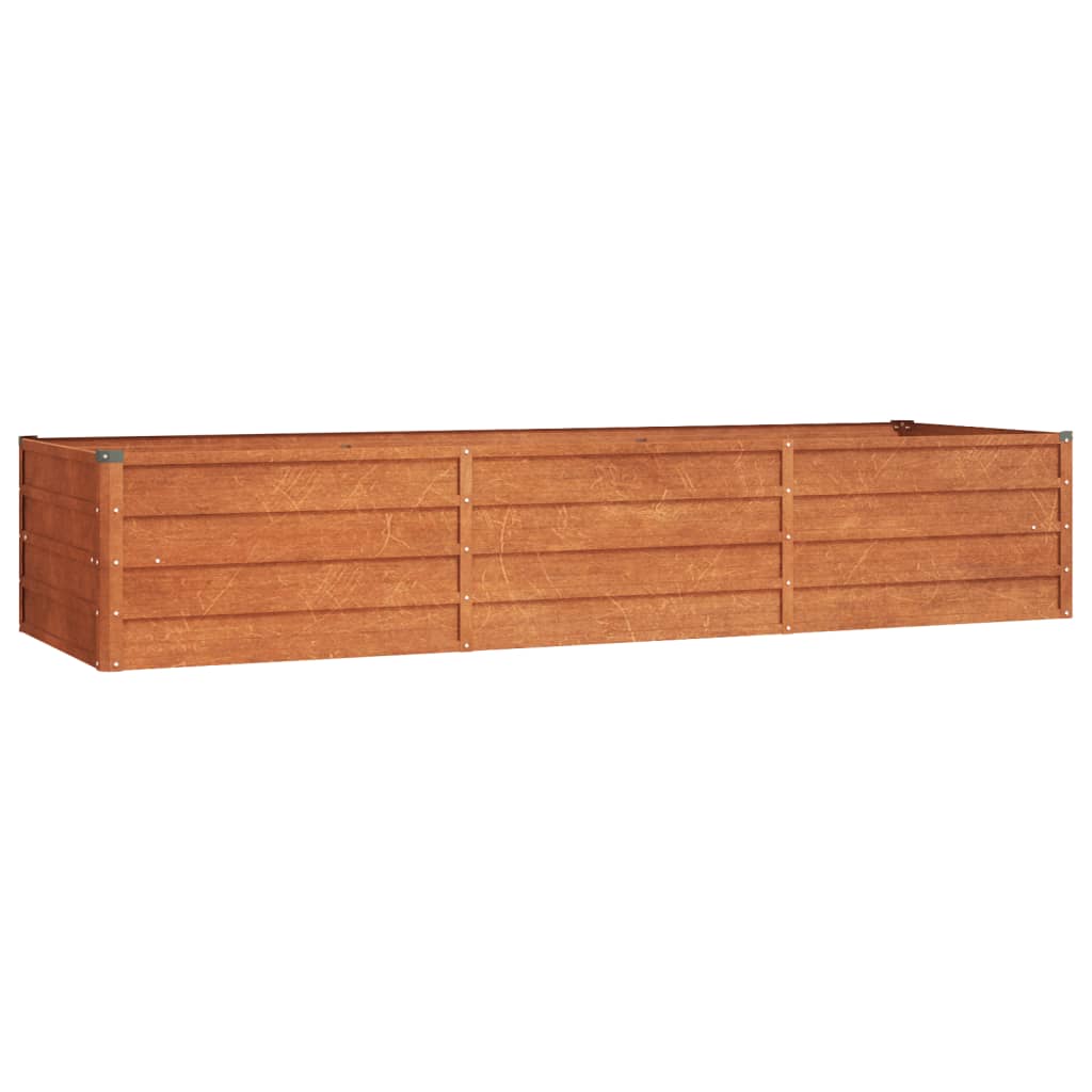 Vidaxl Planter je dvignil 240x80x45 cm Corten Steel Rusty