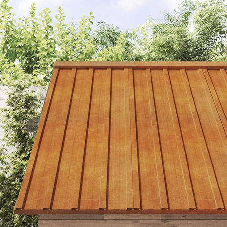 Vidaxl dakpanelen 12 st 100x44 cm cortenstaal roestig