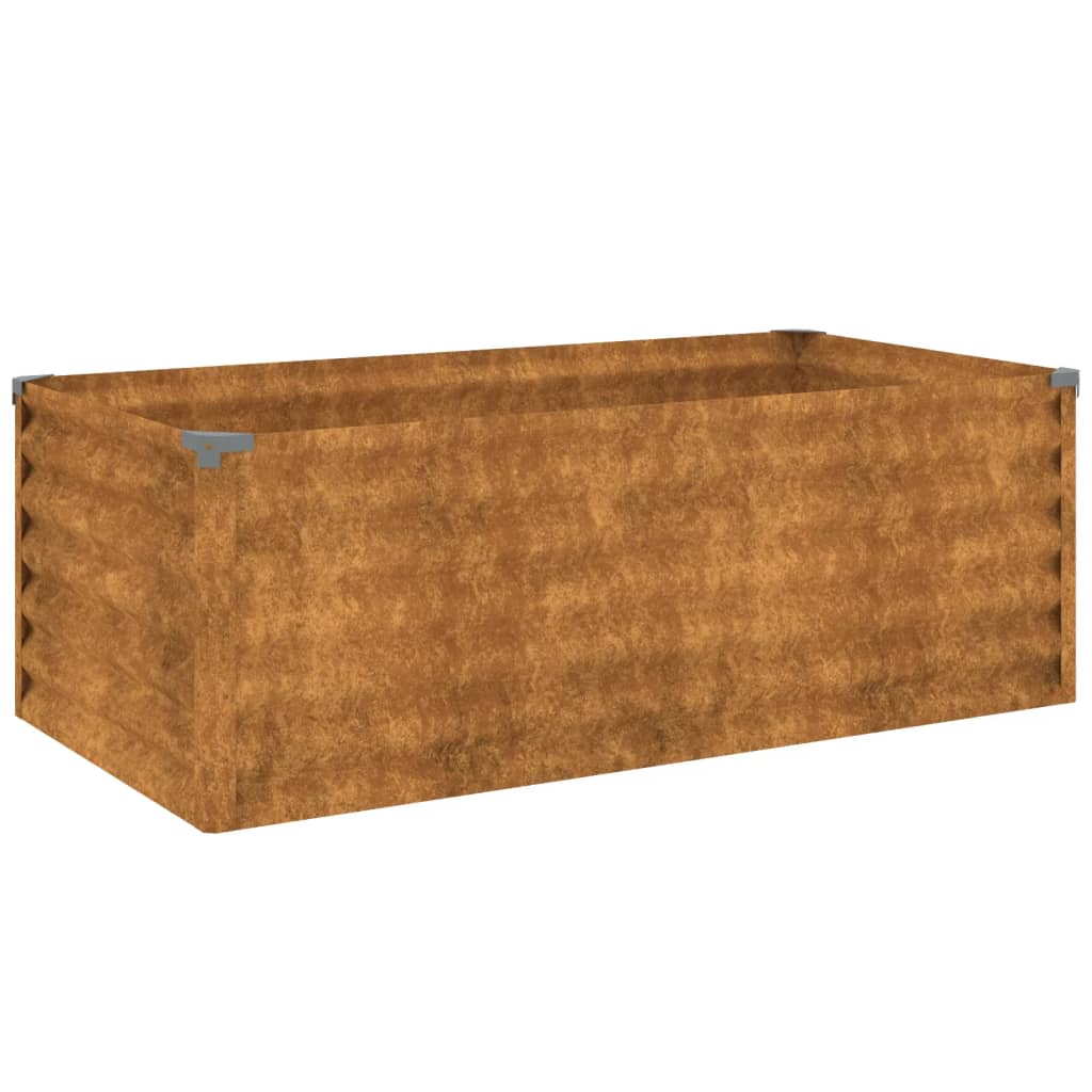 Vidaxl Planter je dvignil 100x50x36 cm Cortenstaal