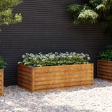 Vidaxl Planter je dvignil 100x50x36 cm Cortenstaal