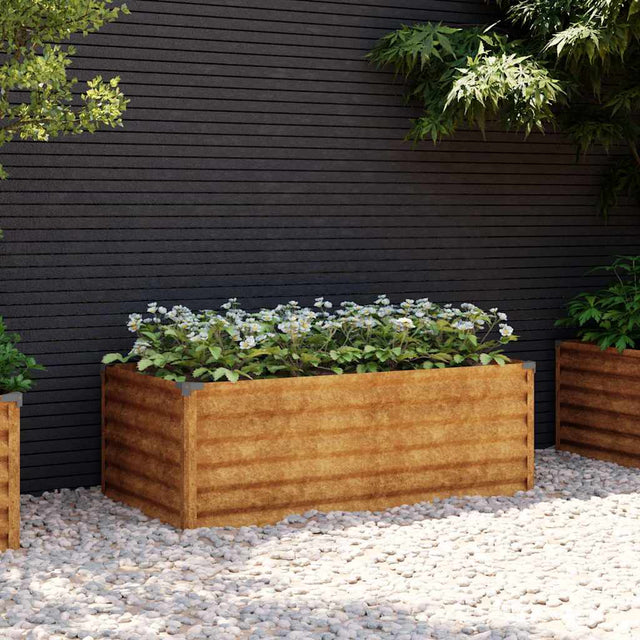 Vidaxl verhoogde tuinbak 100x50x36 cm cortenstaal