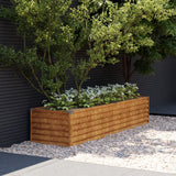 Vidaxl Planter je dvignil 194x50x36 cm Cortenstaal