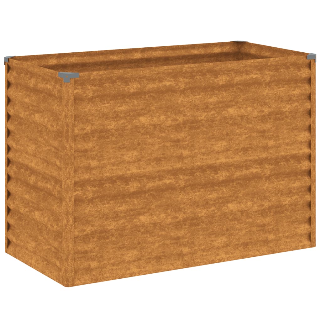 Vidaxl Planter je dvignil 100x50x69 cm Cortenstaal