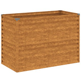 Vidaxl Planter je dvignil 100x50x69 cm Cortenstaal