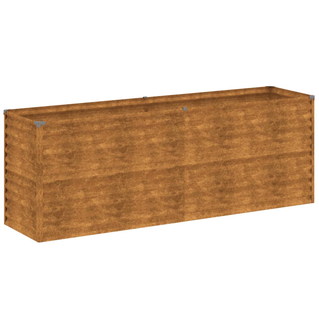 Vidaxl Planter je dvignil 196x50x69 cm Cortenstaal