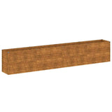 Vidaxl verhoogde tuinbak 385x50x69 cm cortenstaal
