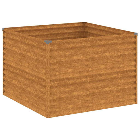 Vidaxl plantenbak verhoogd 100x100x69 cm cortenstaal