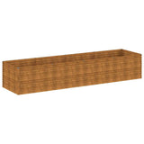 Vidaxl plantenbak verhoogd 386x100x69 cm cortenstaal