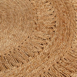 Vidaxl preproga okoli 120 cm pletene jute