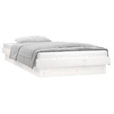 Vidaxl bedframe led massief hout 90x200 cm