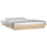 Vidaxl bedframe led massief hout 150x200 cm king size