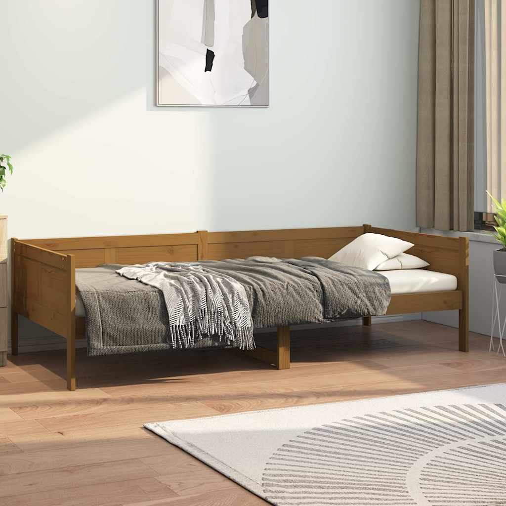 Vidaxl slaapbank massief grenenhout honingbruin 90x190 cm