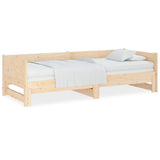 Vidaxl slaapbank uitschuifbaar massief grenenhout 2x(90x190) cm