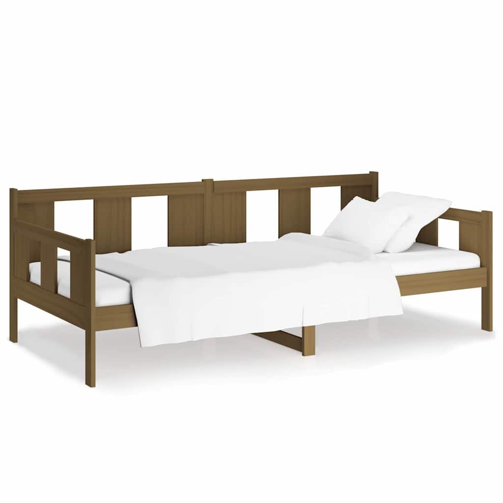 Vidaxl slaapbank massief grenenhout honingbruin 90x200 cm