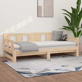 Vidaxl slaapbank uitschuifbaar massief grenenhout 2x(90x200) cm